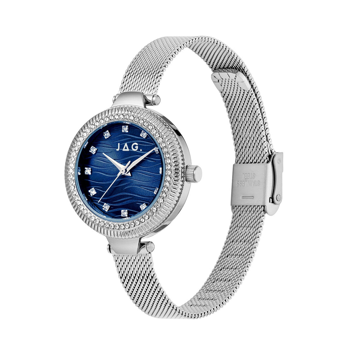 Jag Maddy Blue Dial Silver Steel Womens Watch J3065A view 3