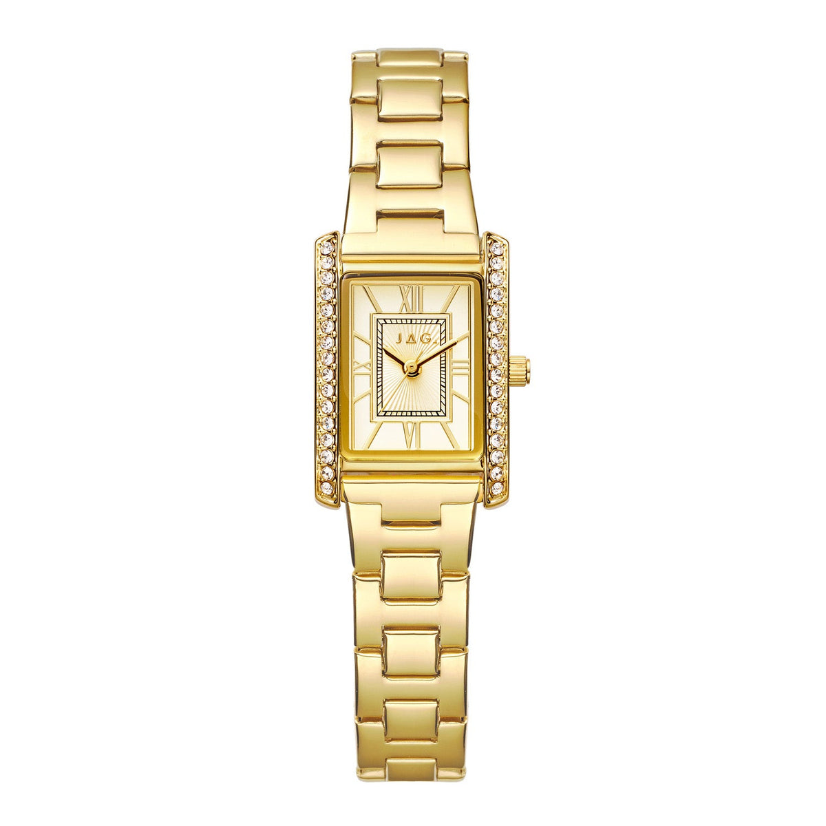Jag Sienna Gold Dial Gold Steel Womens Watch J3091A front packshot