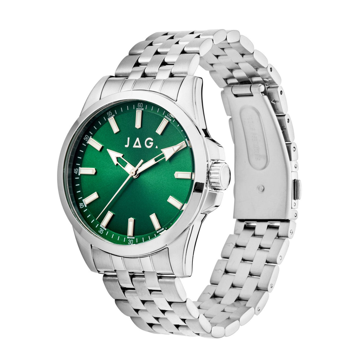 Jag Ethan Green Dial Silver Steel Mens Watch J3118A view 3
