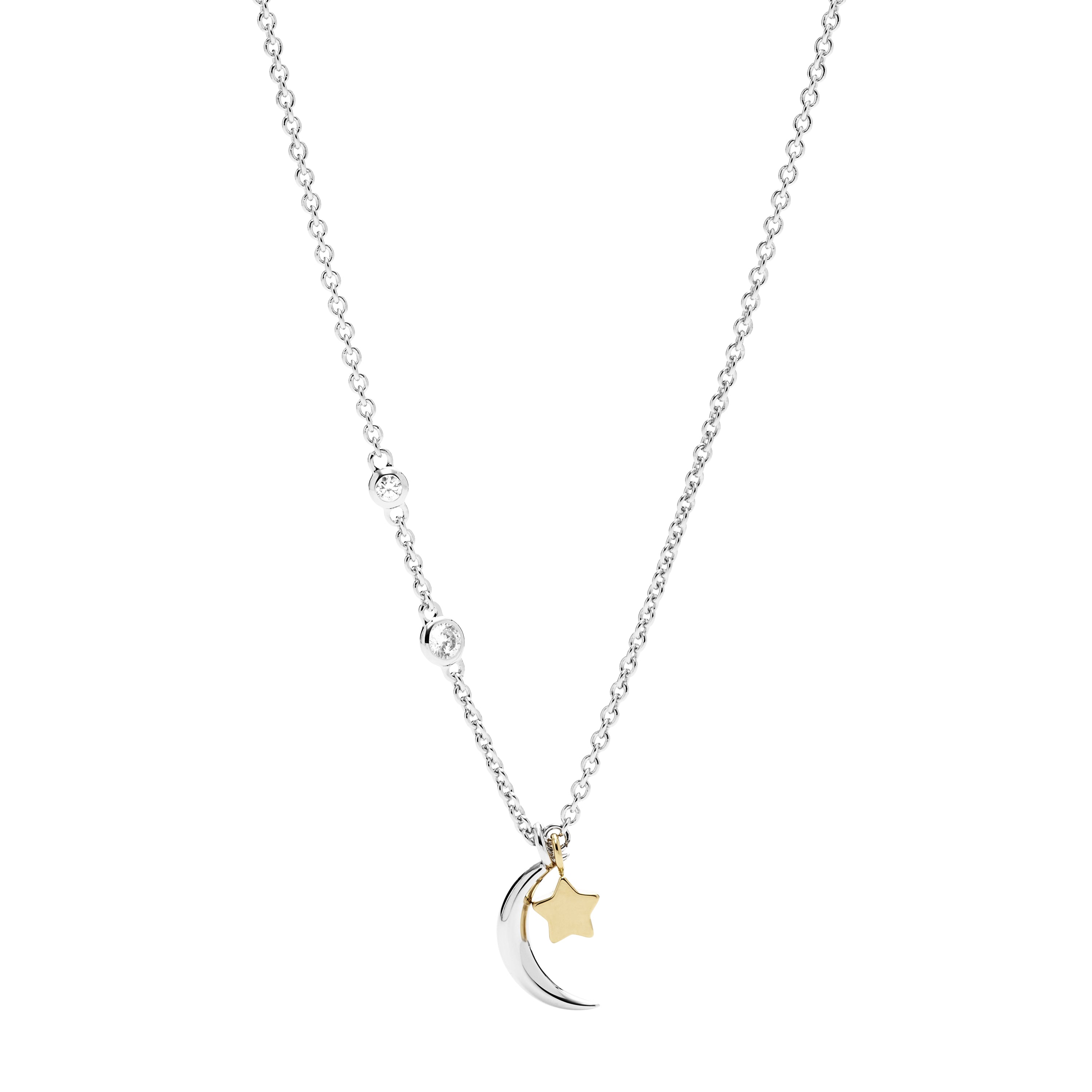 Fossil Sterling Two Tone Necklace JFS00432998