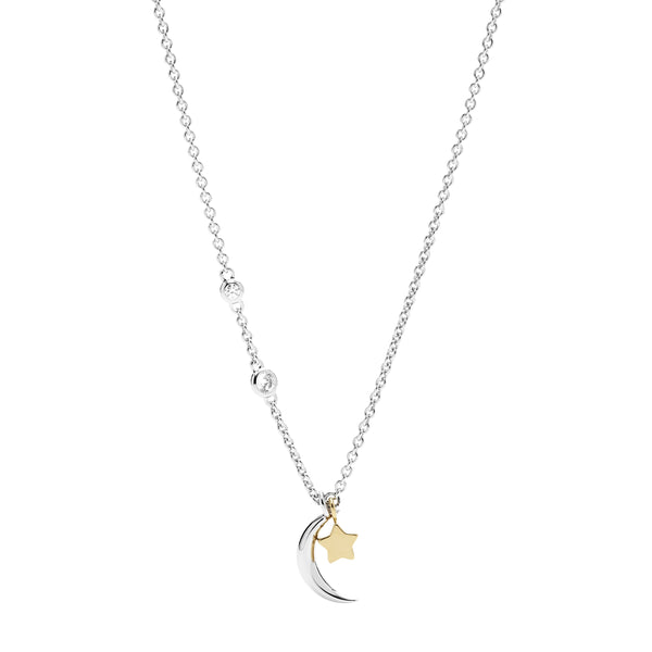 Fossil Sterling Two Tone Necklace JFS00432998