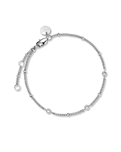 Rosefield TOC Triple Crystal Dot Silver Bracelet JTBTS-J431