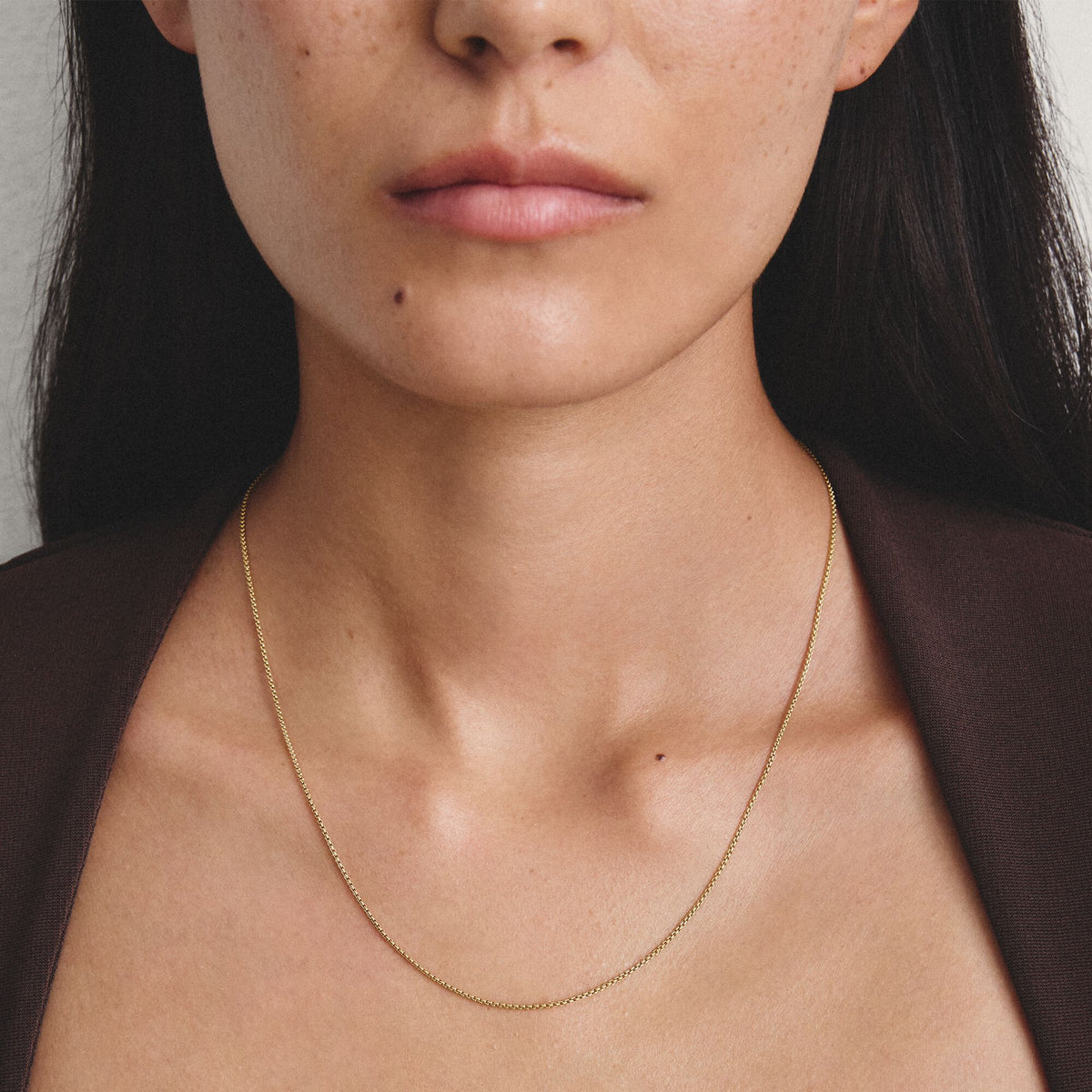 Thomas Sabo Gold-Tone Stainless Steel Box Chain Necklace 1mm TKE1106SY42 view 4