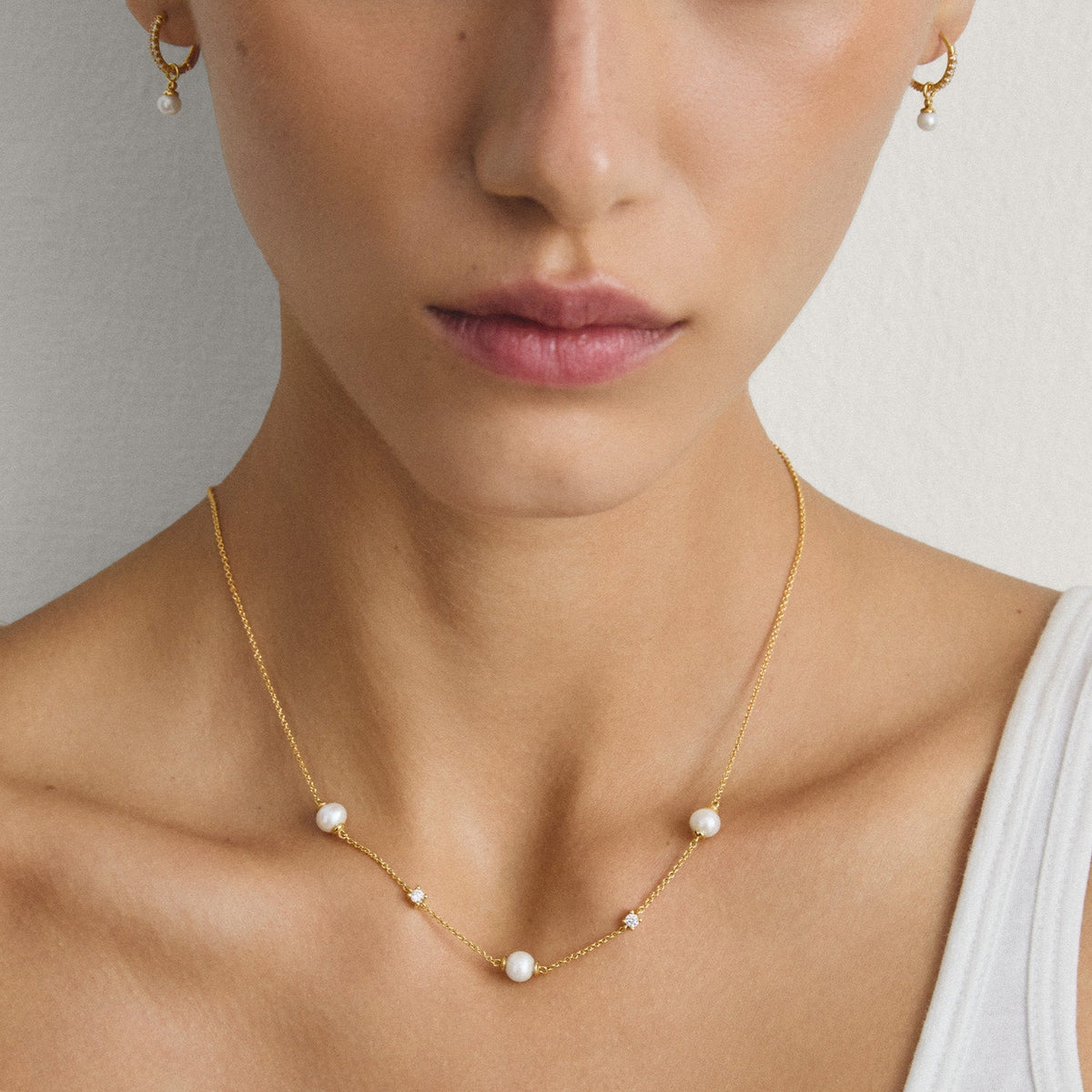Thomas Sabo Chain with pearls and zirconia