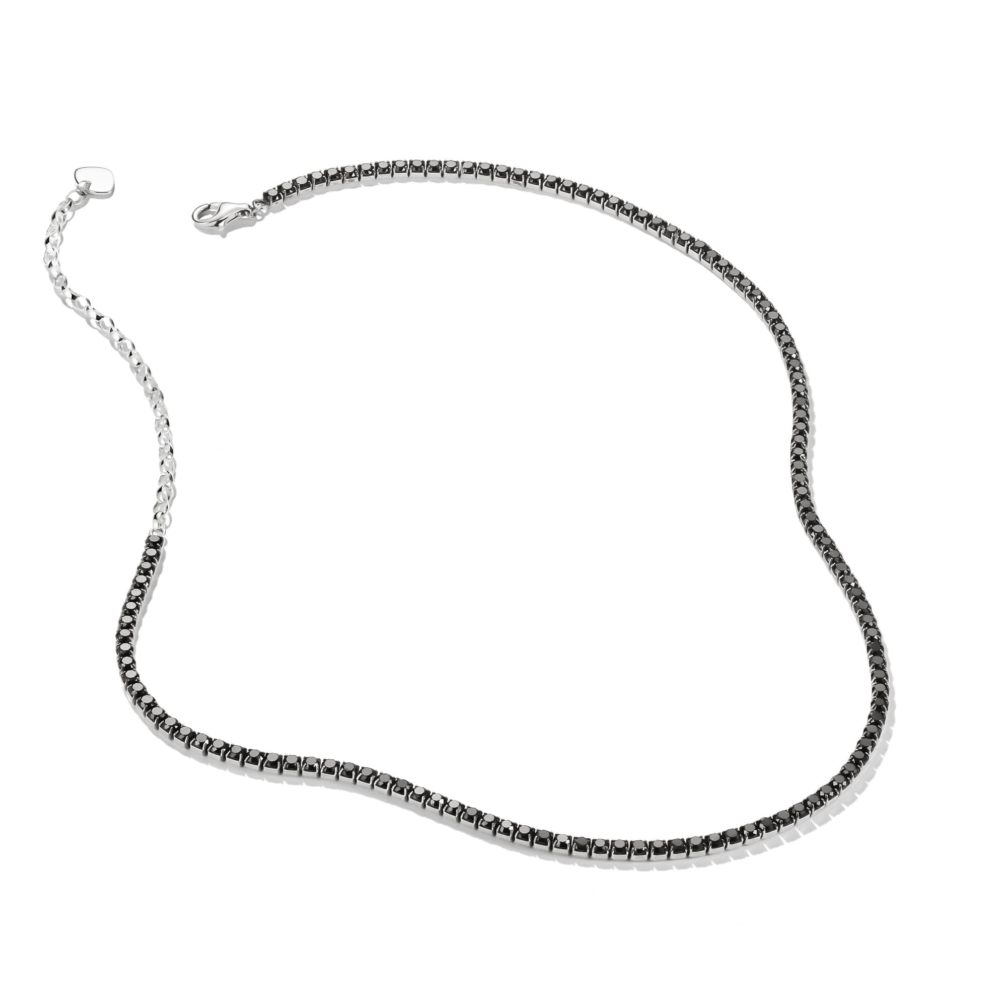 THOMAS SABO Tennis Necklace Sparkling Black with Zirconia Stones