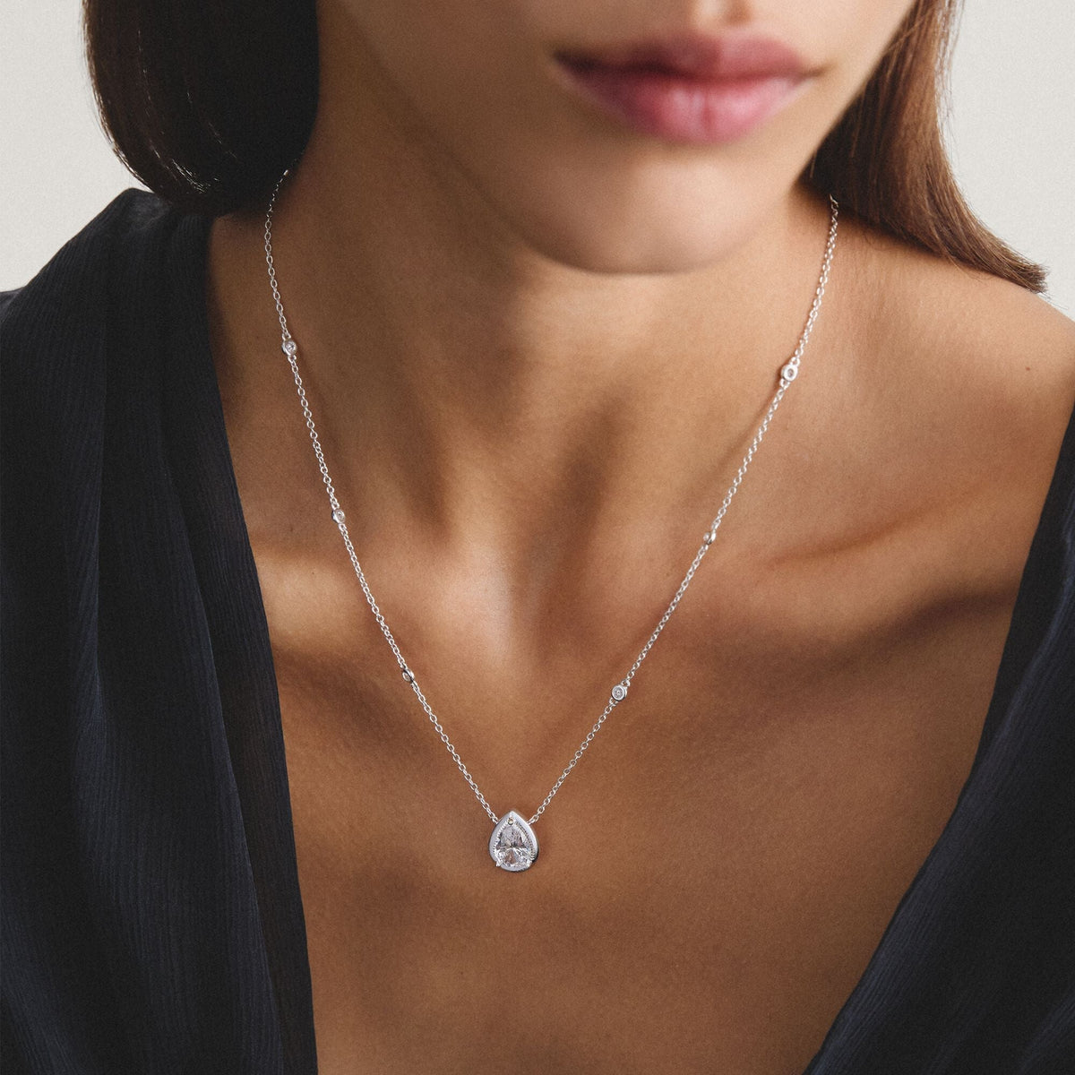Thomas Sabo Chain with zirconia in teardrop shape