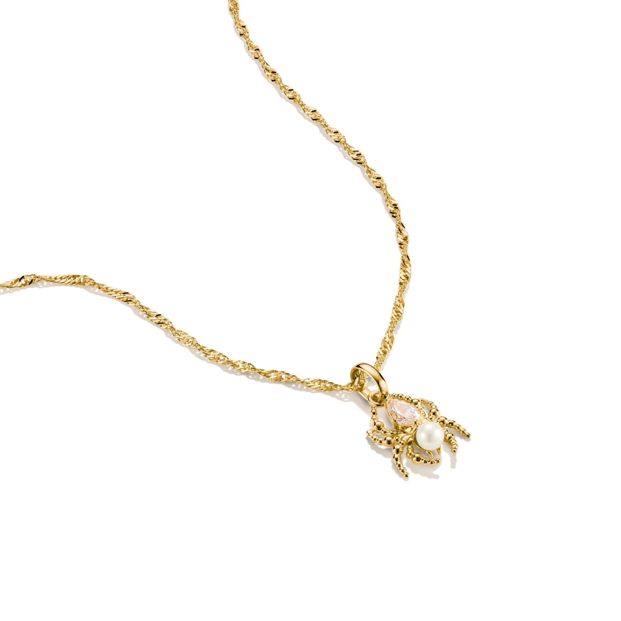 THOMAS SABO Gold Spider Pearl Necklace