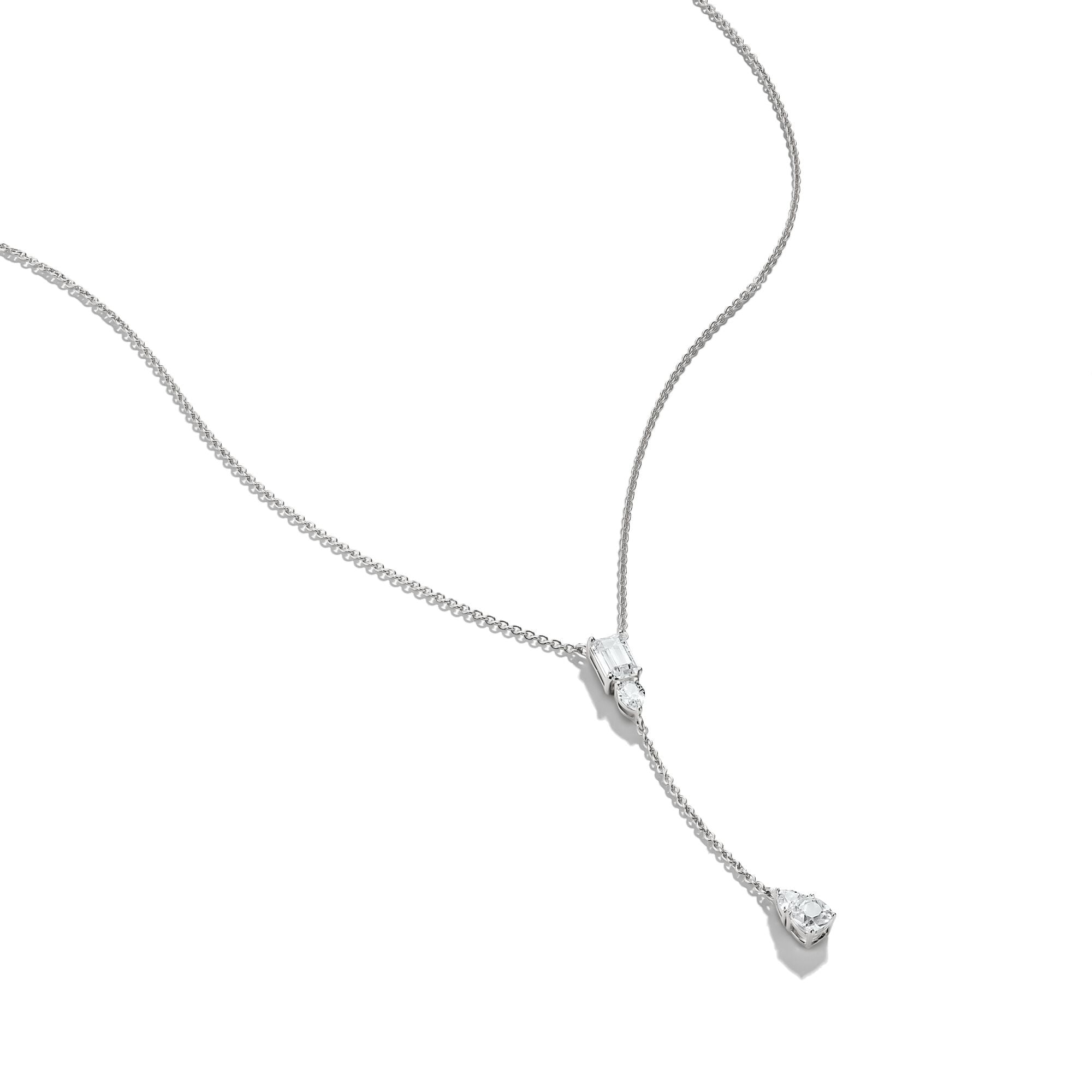THOMAS SABO Y Necklace with White Zirconia Stones Silver