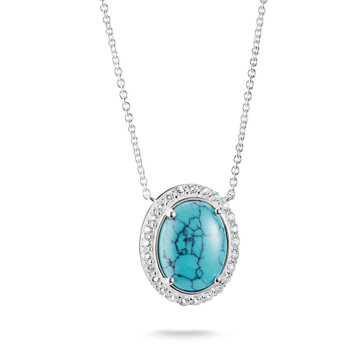 Thomas Sabo Chain with imitation turquoise and zirconia