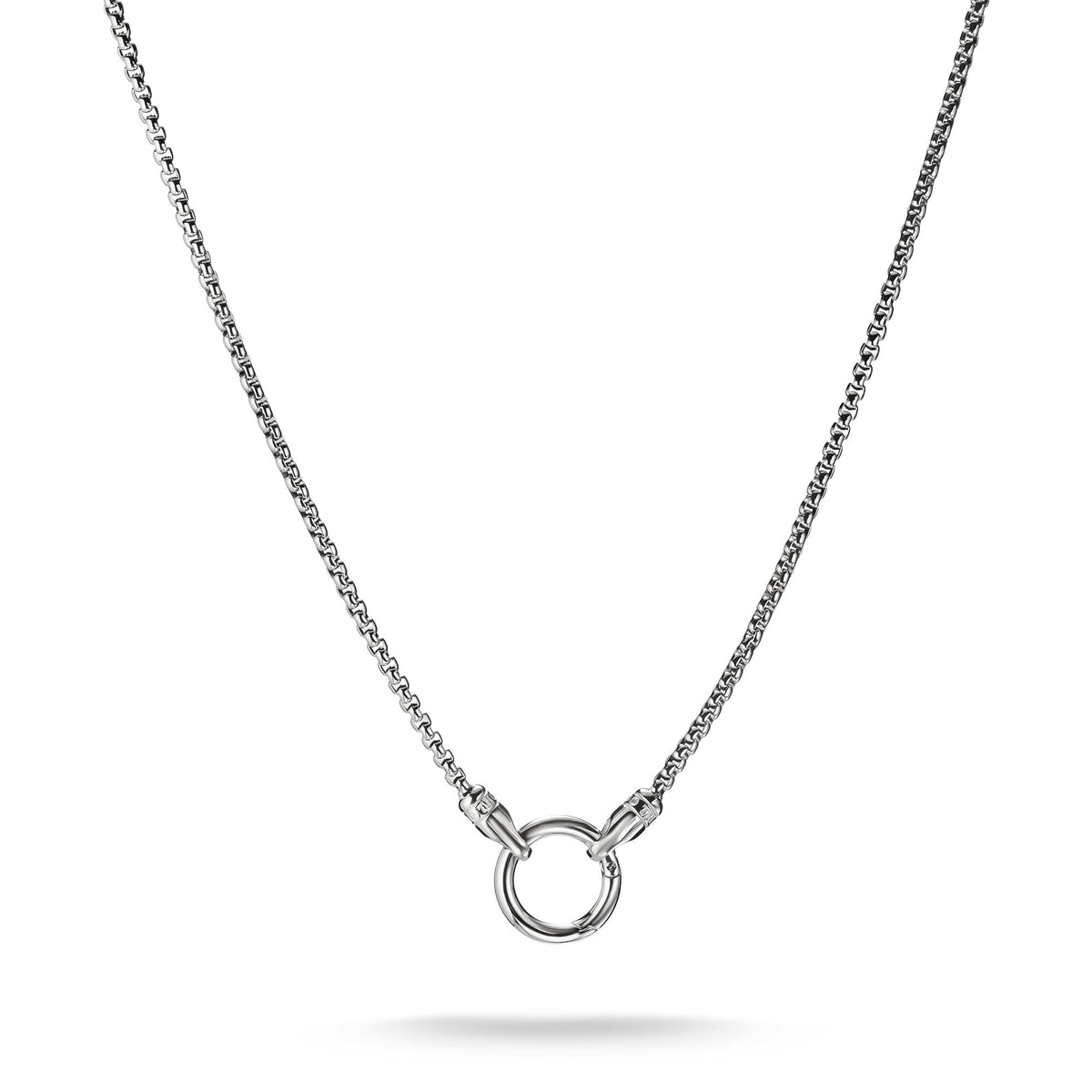 Thomas Sabo Stainless Steel Box Chain Necklace with Ring Clasp 2.7mm TKE2409S-55 TKE2409S-55 front packshot