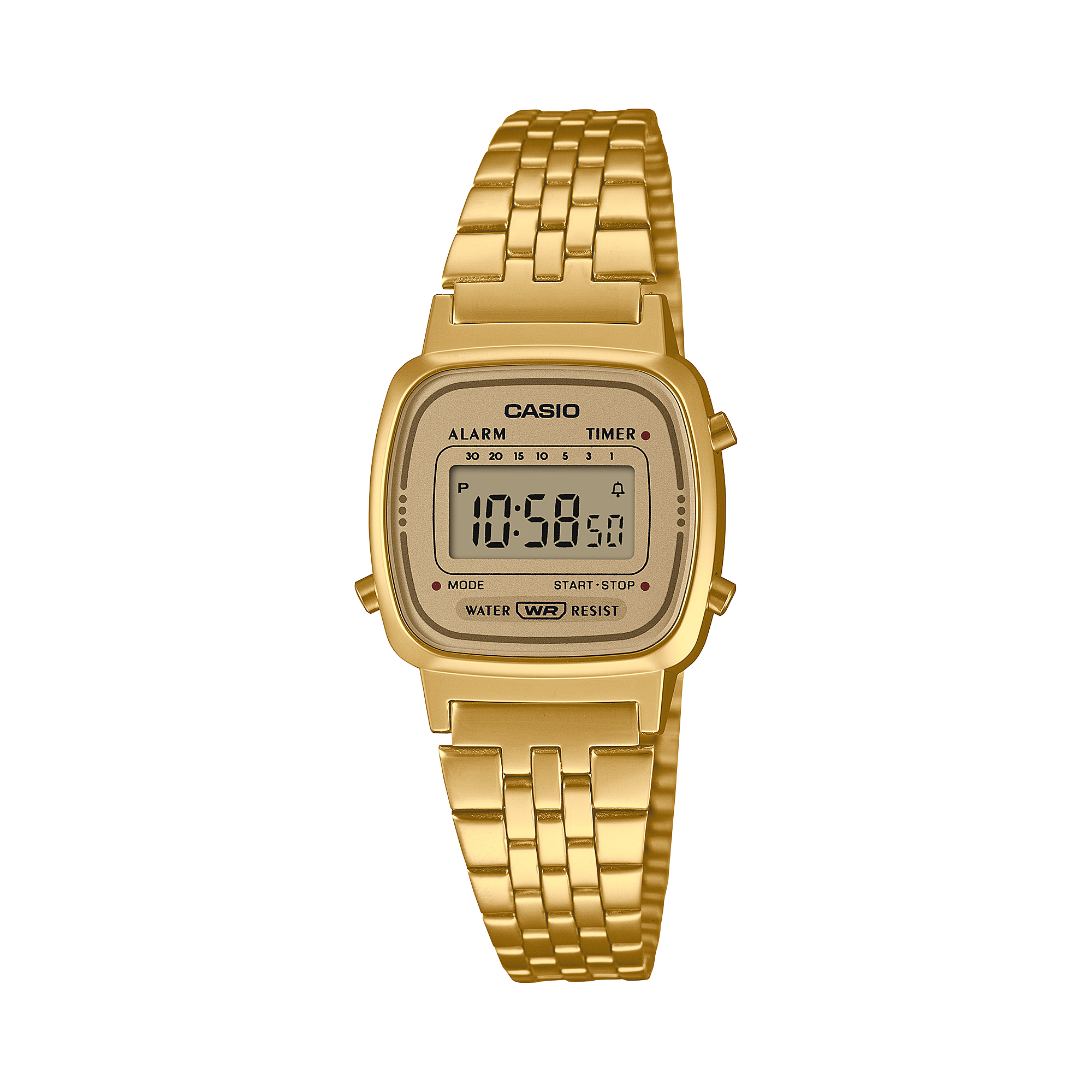 Casio Vintage Gold Stainless Steel Mesh Band Watch LA670WETG-9A