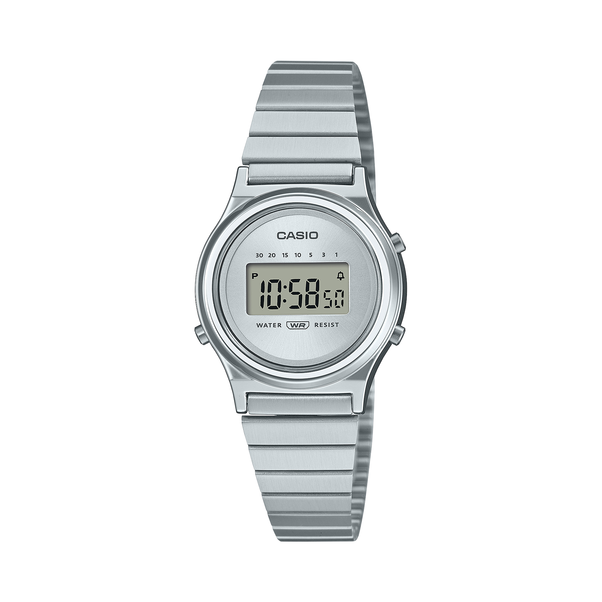 Casio Vintage Silver Stainless Steel Silver Dial Watch LA700WE-7A