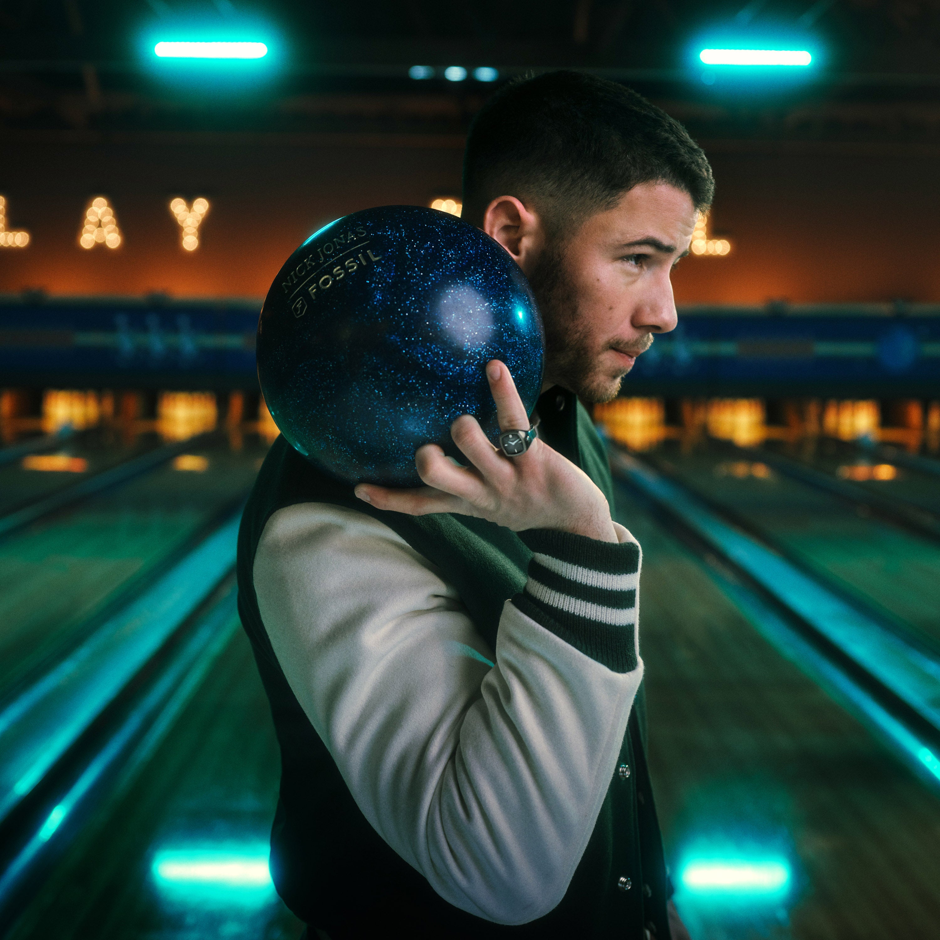 Fossil Machine Luxe Black Dial Gunmetal Stainless Steel Watch Ring LE1212