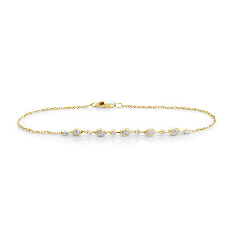 0.25ct Lab Grown Diamond Bracelet in 9K Yellow Gold