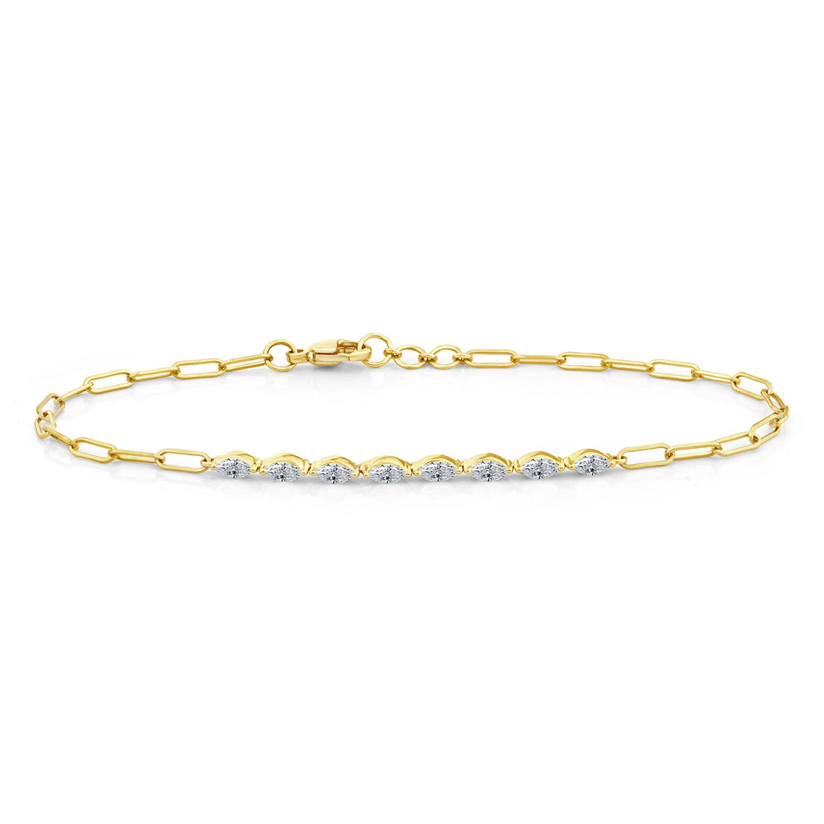 0.50ct Lab Grown Diamond Half Tennis Bracelet in 9K Yellow Gold LGBT-2793-Y