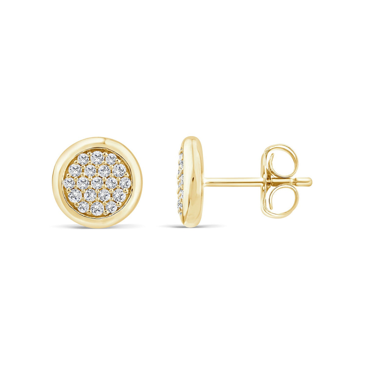 22K Gold Vermeil 0.33ct Lab Grown Diamond Round Earrings