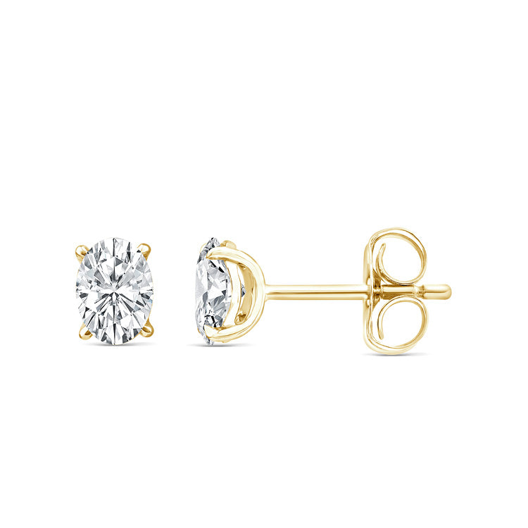 LAB DIAMONDS BY DGA CORE 1.00ct Lab Grown Diamond In 9K Yellow Gold F VS Women's Earrings LGEF-9651-Y
