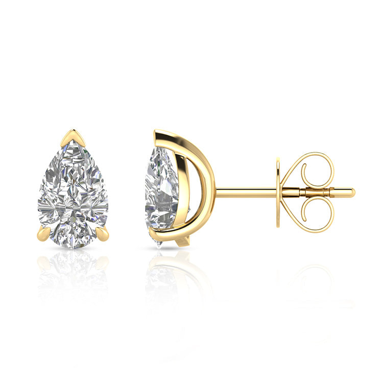 2.00ct Lab Grown Diamond Earrings in 9K Yellow Gold