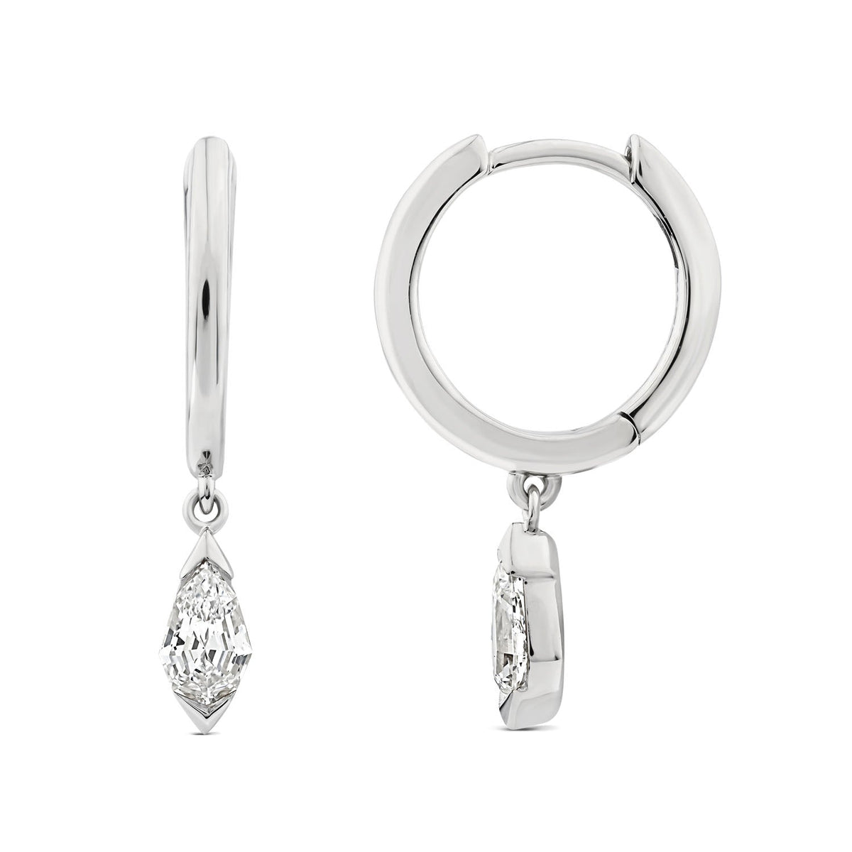 0.45ct Pear Lab Grown Diamond Asterly Earrings in 9K White Gold