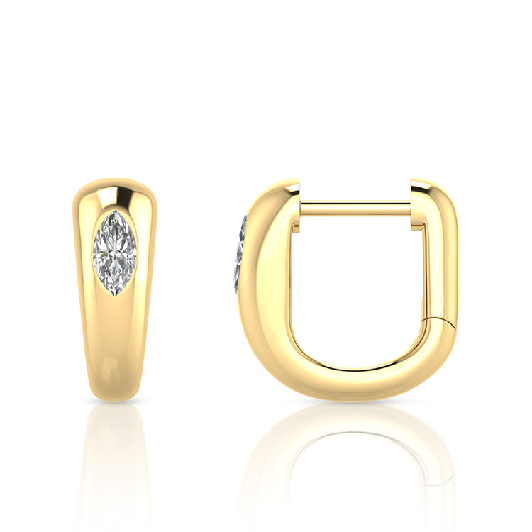 LAB DIAMONDS BY DGA Plus 0.20ct Lab Grown Diamond In 9K Yellow Gold Women's Earrings