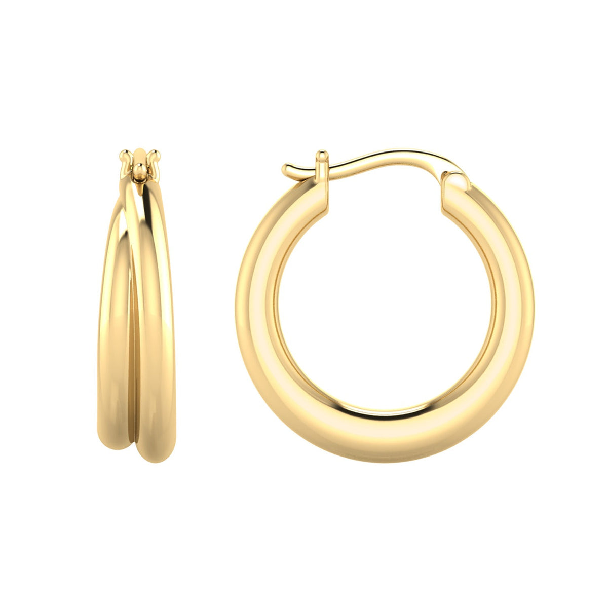 22K Gold Vermeil 16mm Hoop Earrings