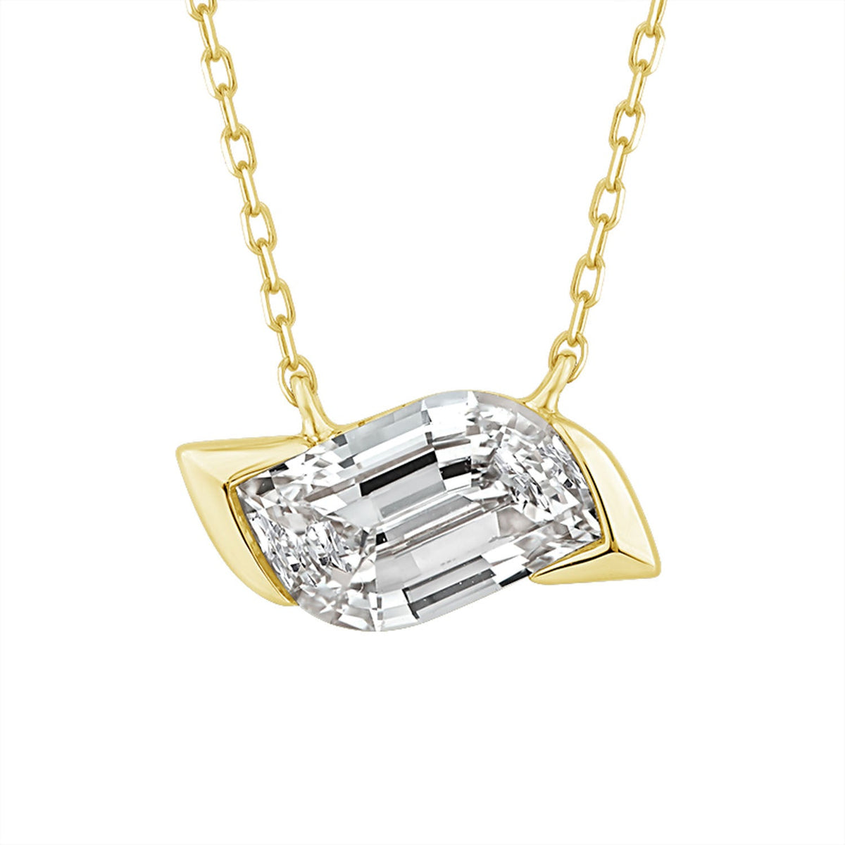 0.50ct Lab Grown Diamond Asterly Necklace in 9K Yellow Gold