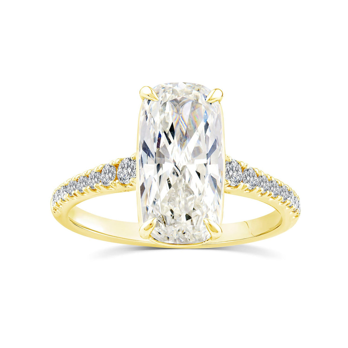 3.30ct Lab Grown Diamond Northern Ray Ring in 18K Yellow Gold