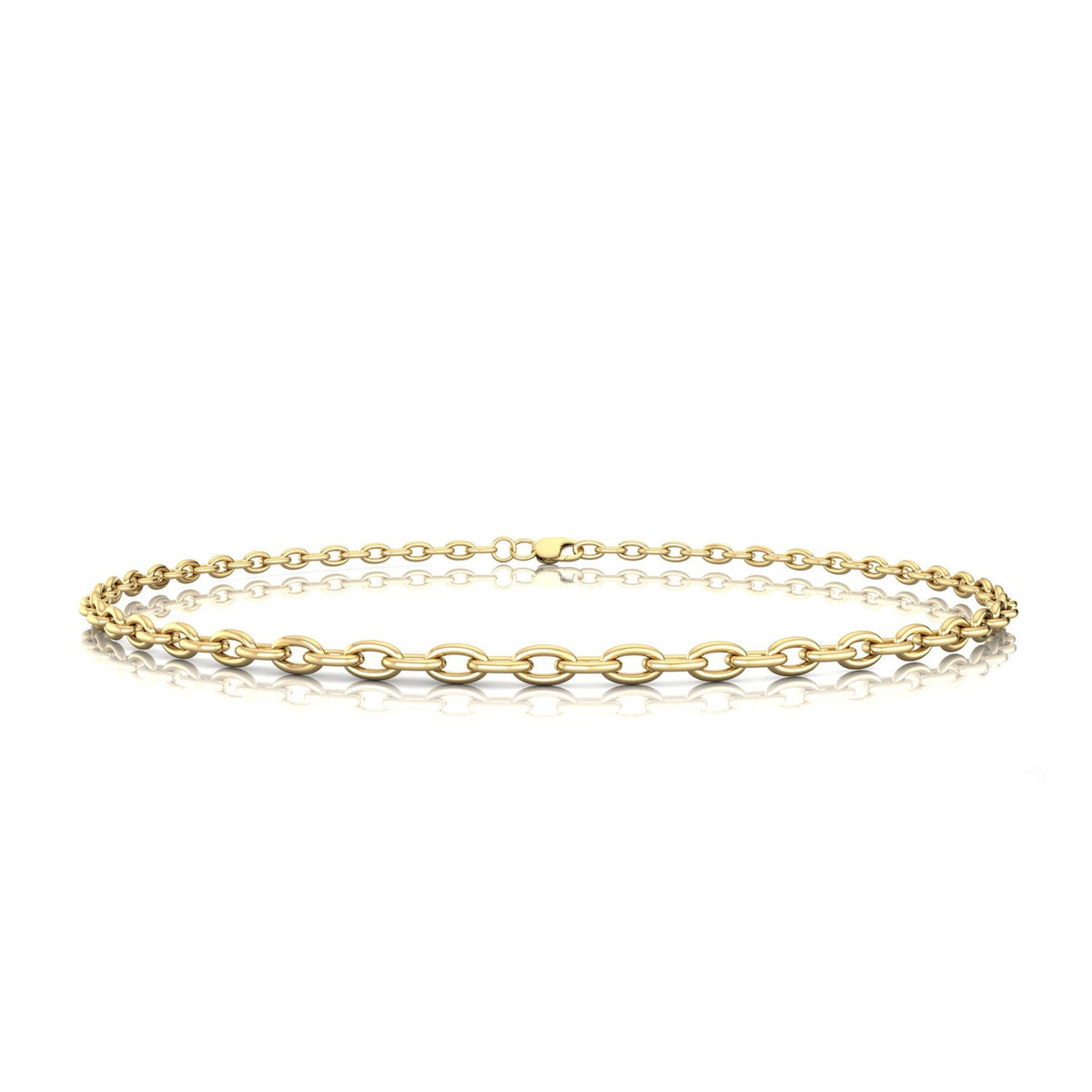 22K Gold Vermeil Cable Necklace 42cm