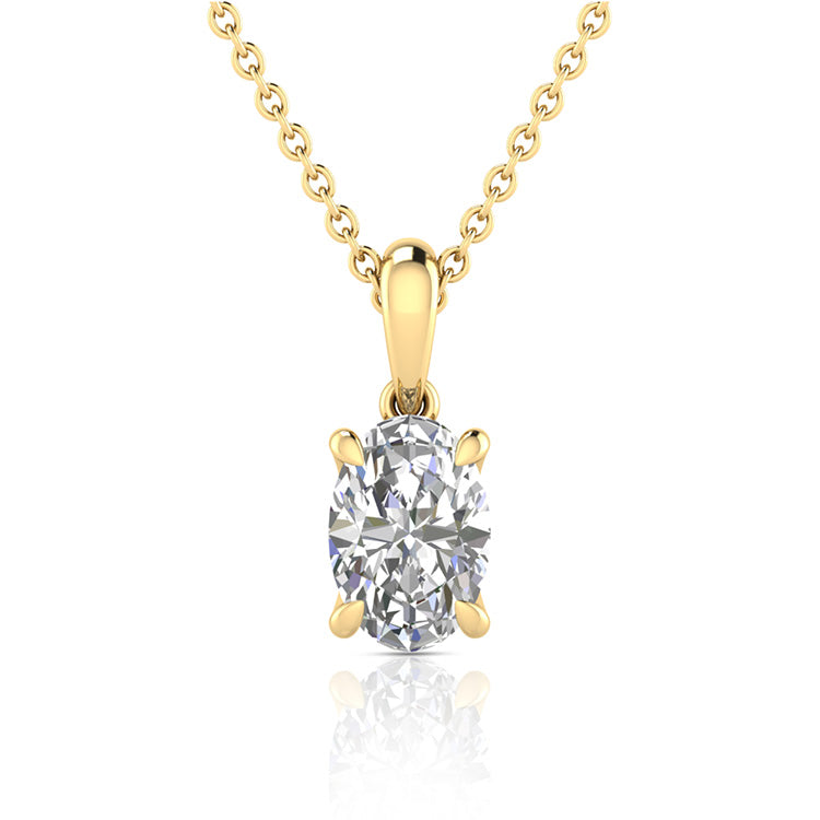 0.50ct Lab Grown Diamond Necklace in 9K Yellow Gold