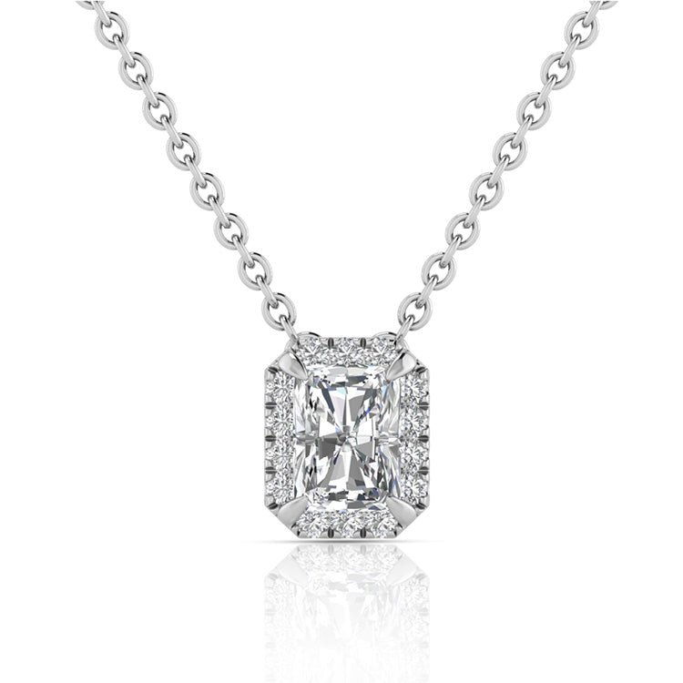 0.55ct Lab Grown Diamond Necklace in 9K White Gold