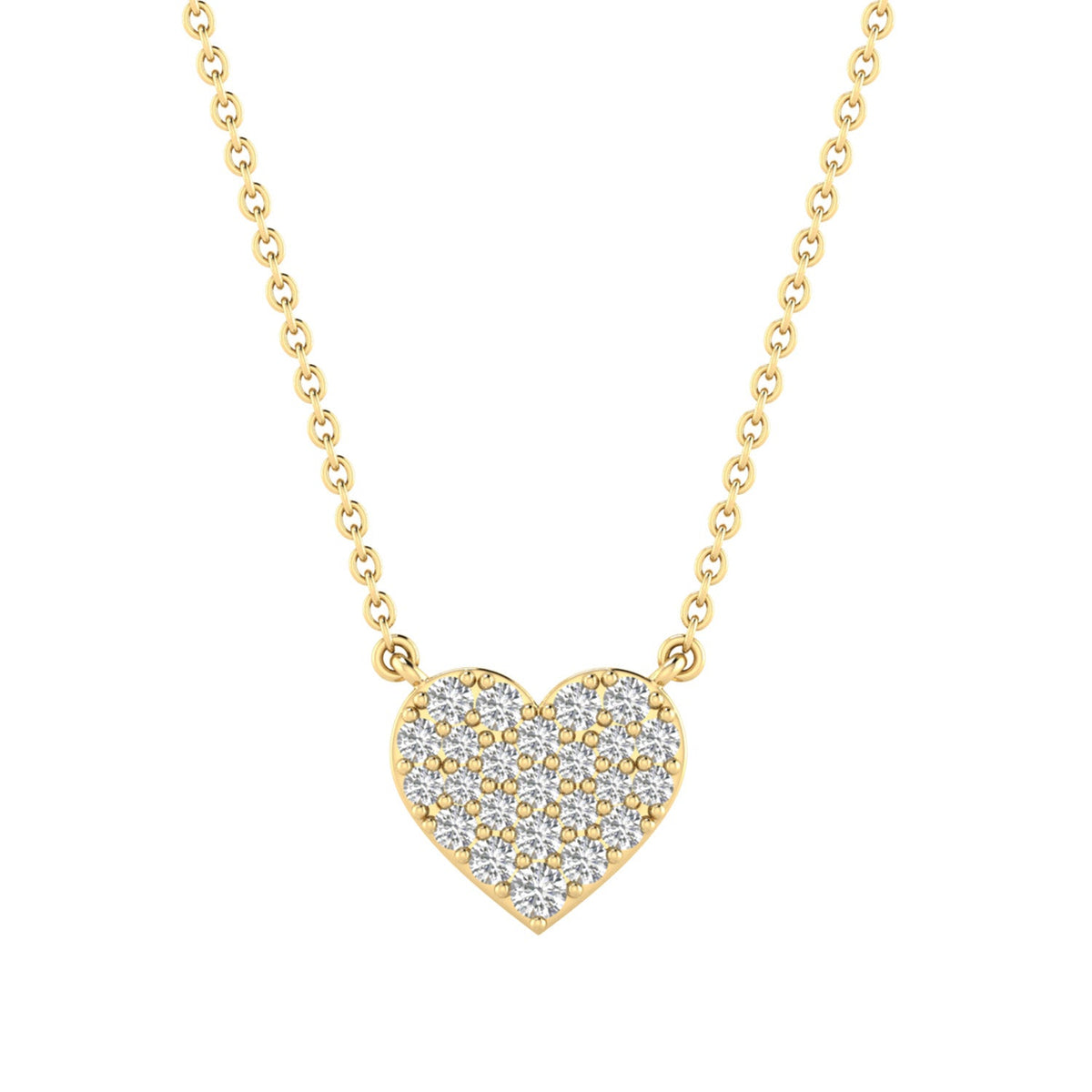 22K Gold Vermeil 0.33ct Lab Grown Diamond Necklace 40-45cm LGPF-11557-Y