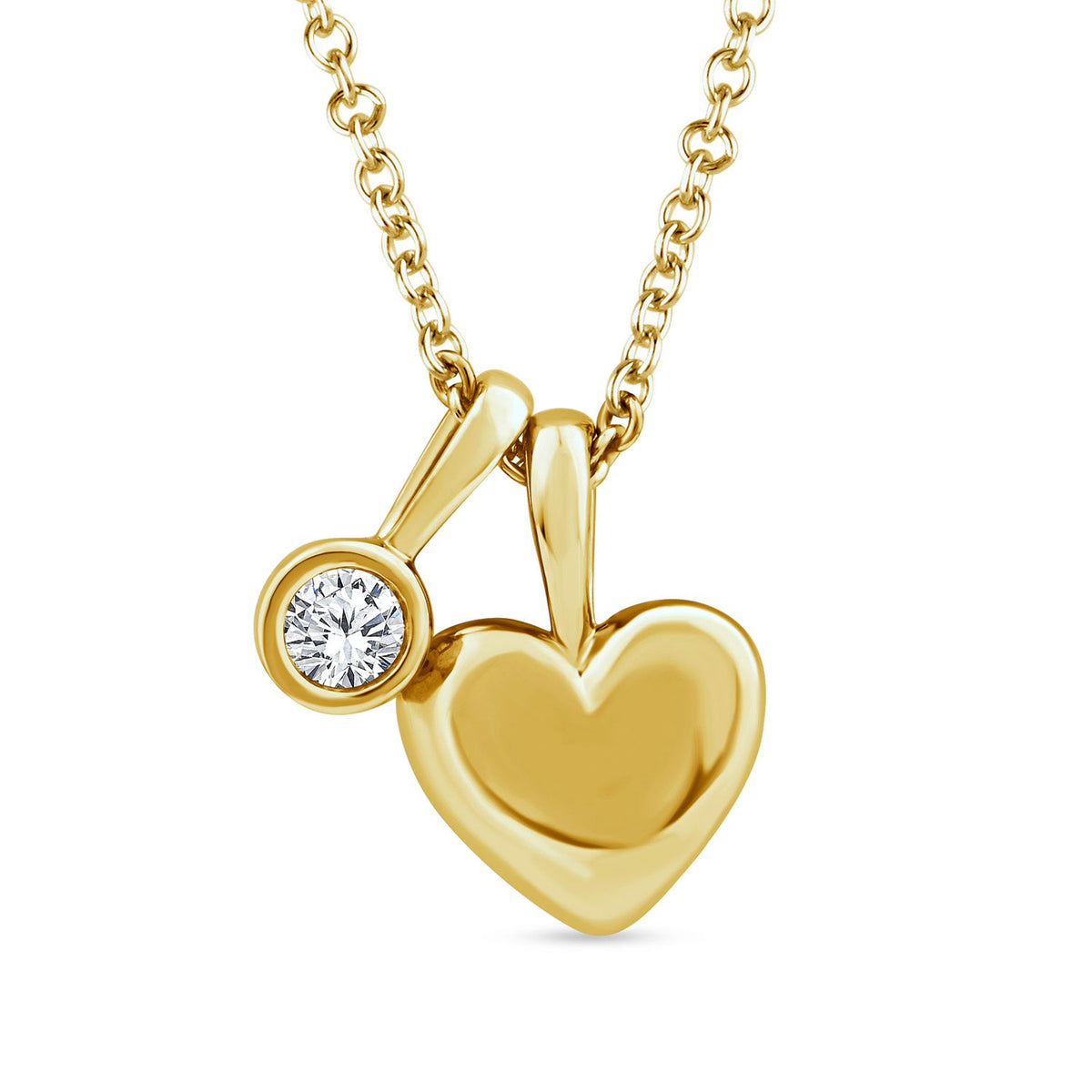22K Gold Vermeil 0.06ct Lab Grown Diamond Necklace 40-45cm