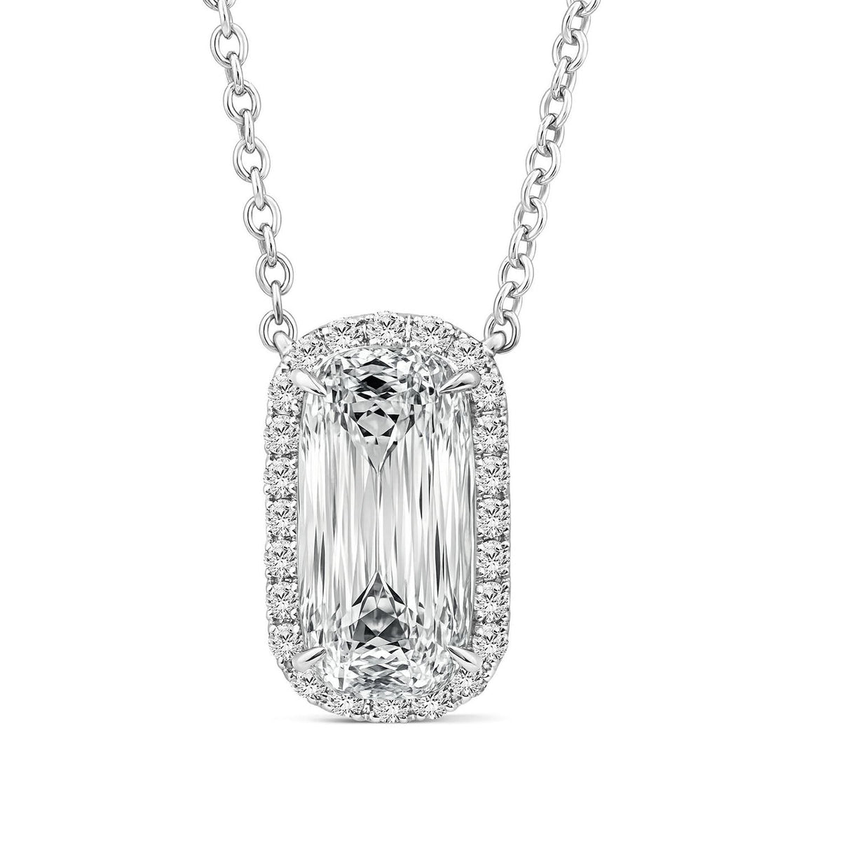 2.15ct Lab Grown Diamond Northern Ray Necklace in 18K White Gold