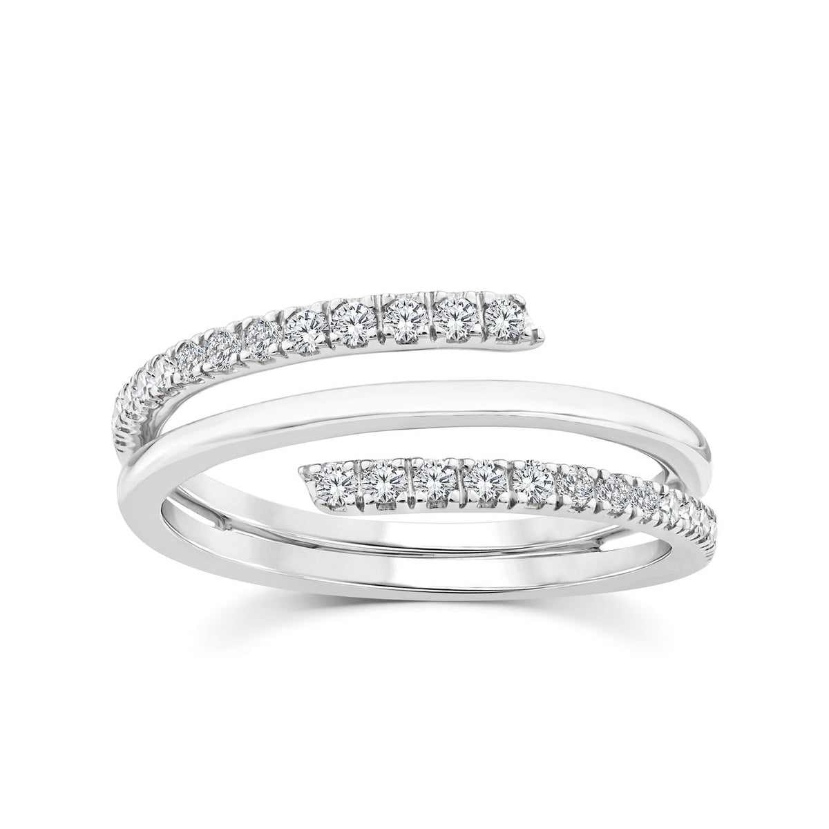 0.25ct Lab Grown Diamond Wrap Ring in 9K White Gold
