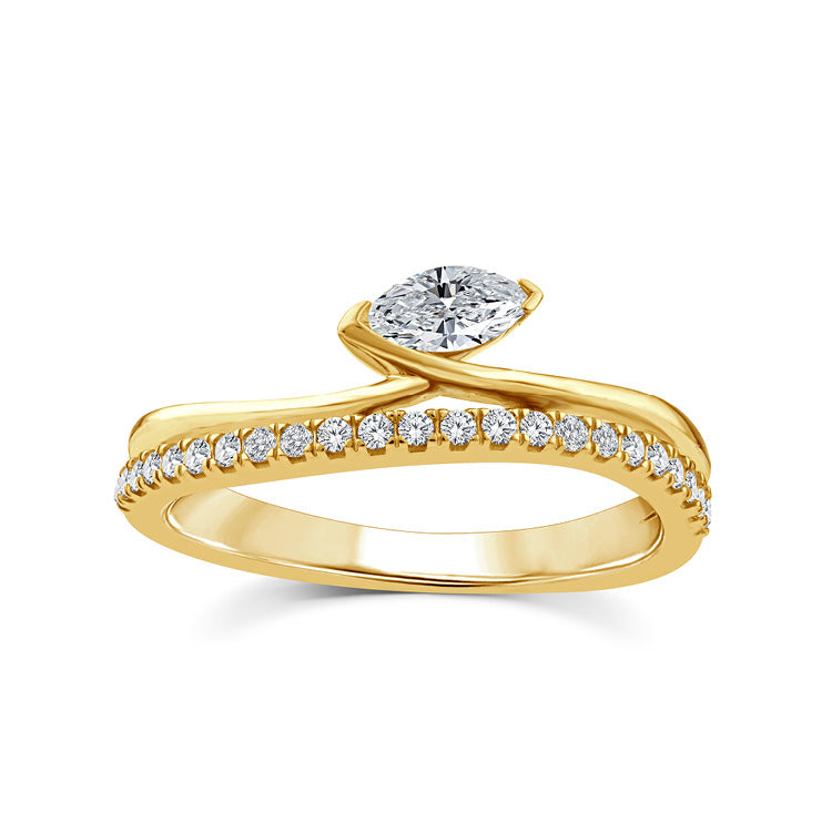 0.33ct Lab Grown Diamond Ring in 9K Yellow Gold
