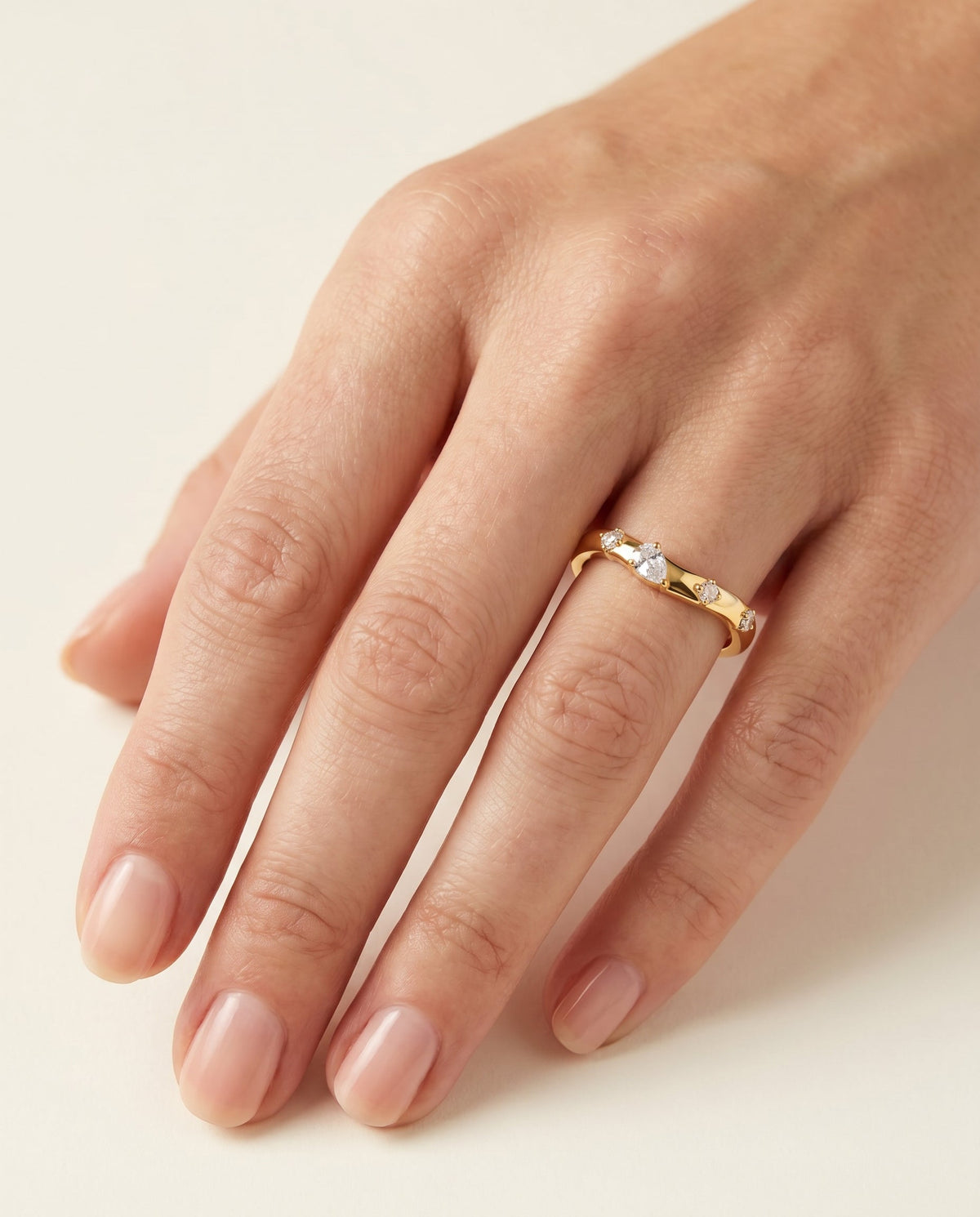 22K Gold Vermeil 0.20ct Lab Grown Diamond Ring LGRF-3978-Y-L