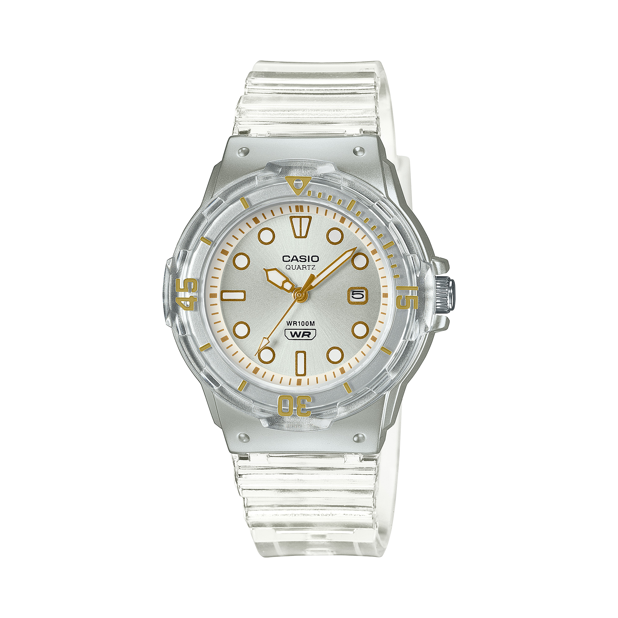 Casio Ana Transparent Resin Band Watch LRW200HS-7E