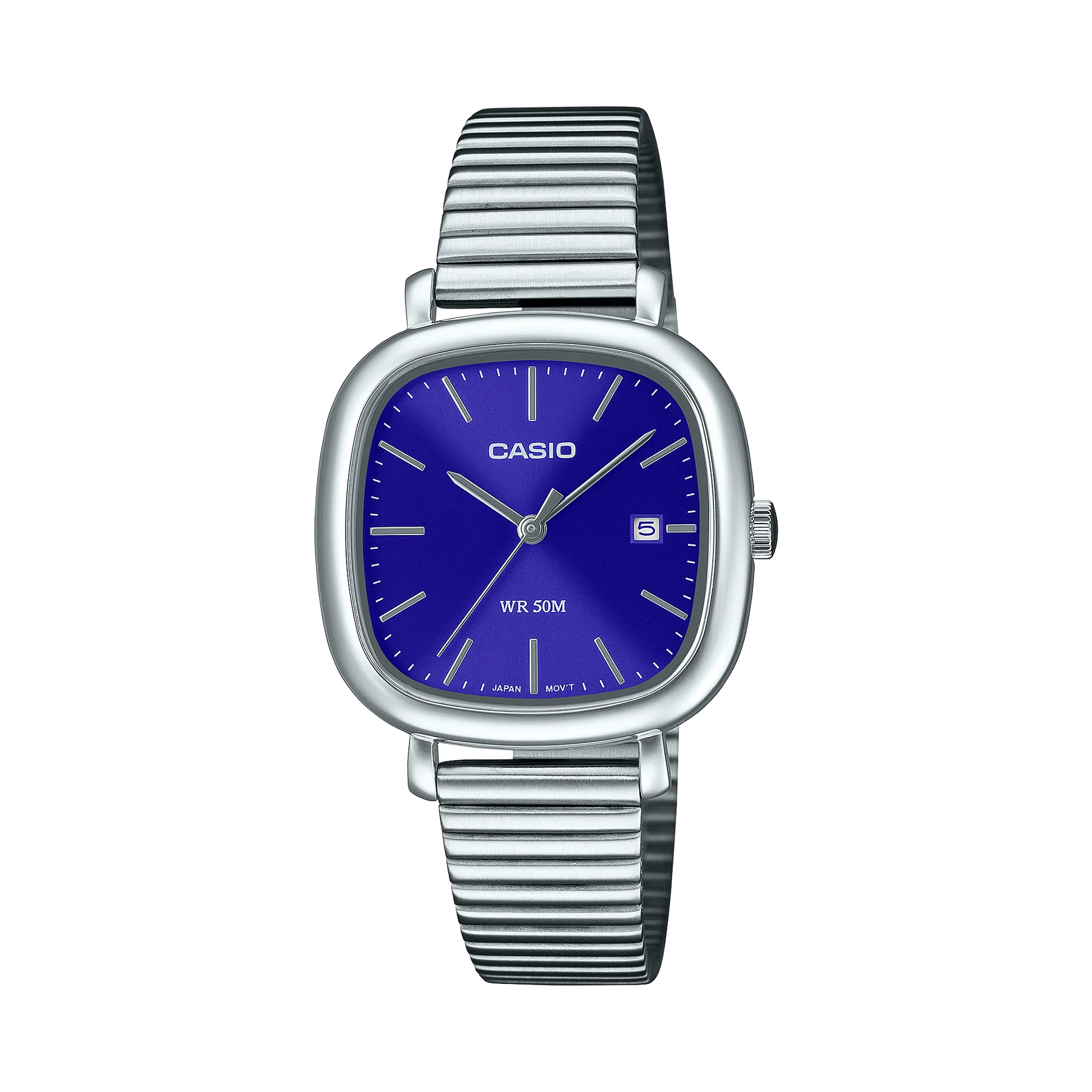 Casio Analog Square Stainless Steel Blue Dial Watch LTPB166D-2A