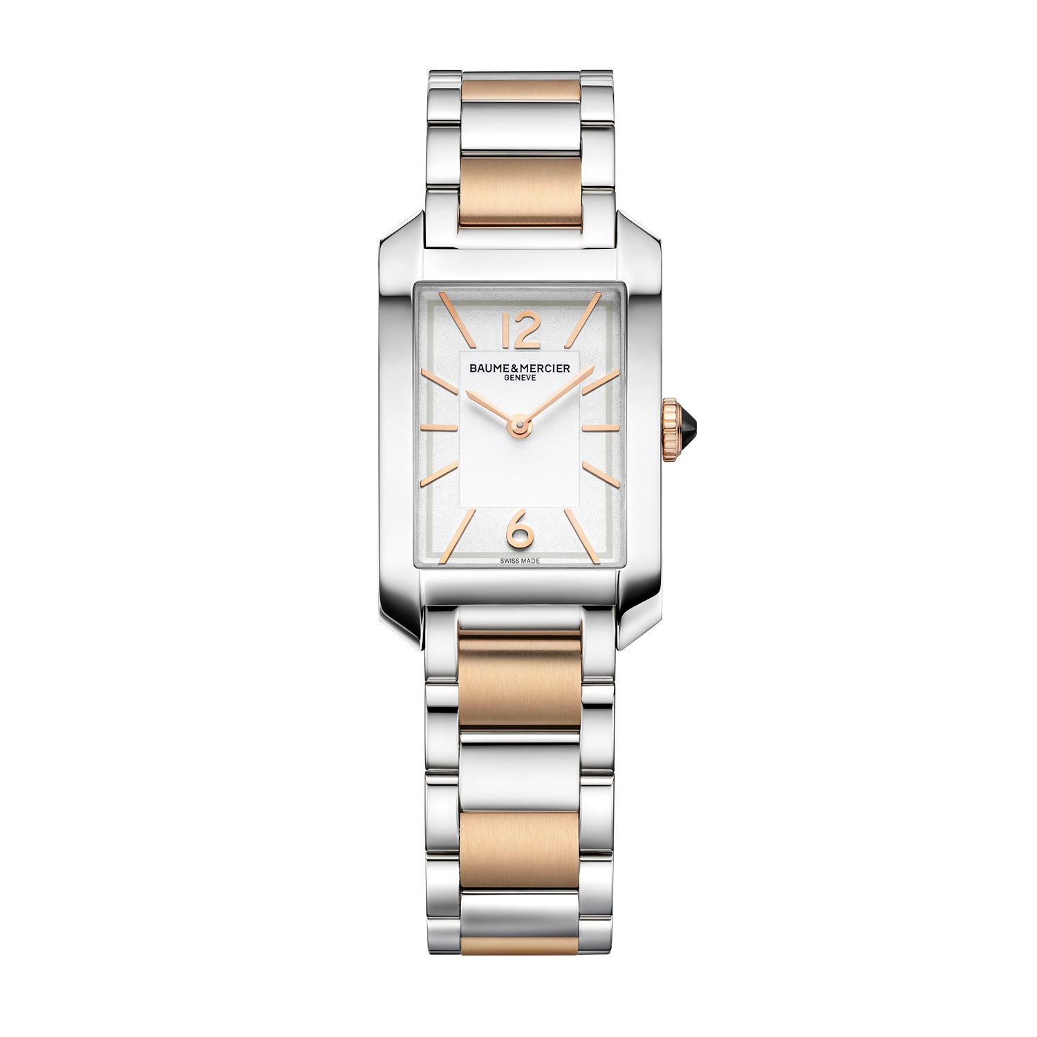 Baume & Mercier Hampton 10751 Steel & Steel Pink Gold Capped Women's Watch