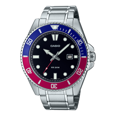 Casio Marine Sport Analog Diver's Watch with Rotating Bezel MDV107D-1A3