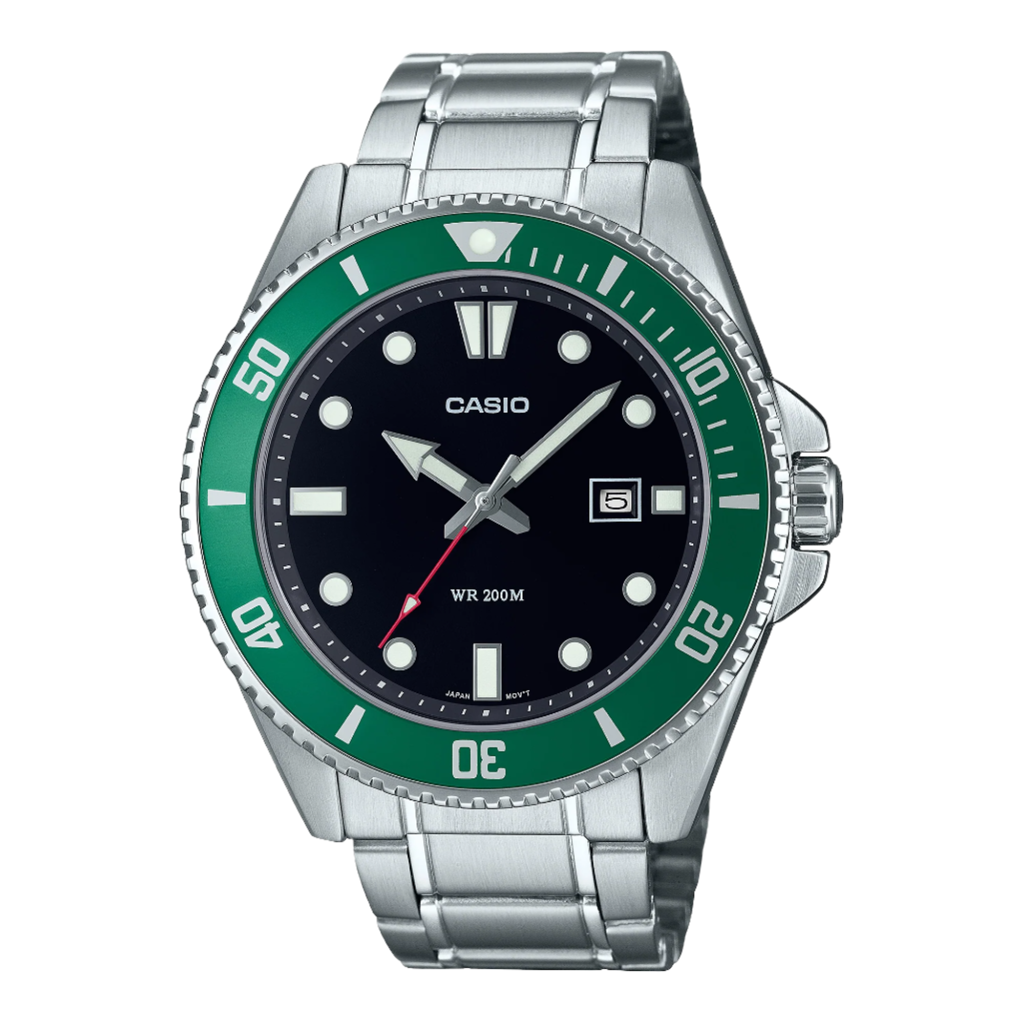 Casio Standard Black Dial Stainless Steel Watch MDV107D-3A