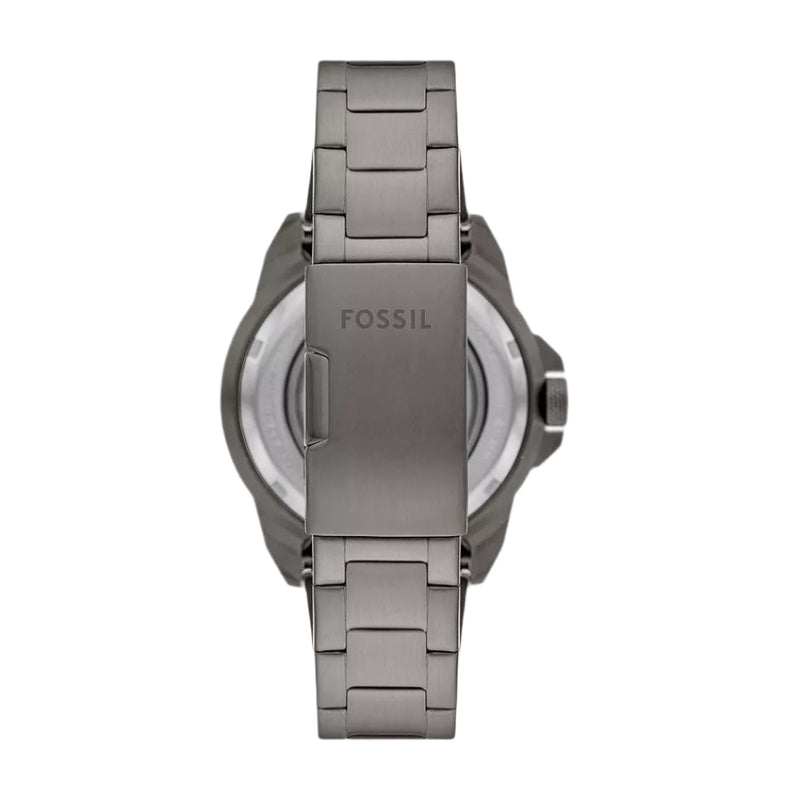 Fossil Bronson 黑色不锈钢表带和表盘男式手表 ME3217