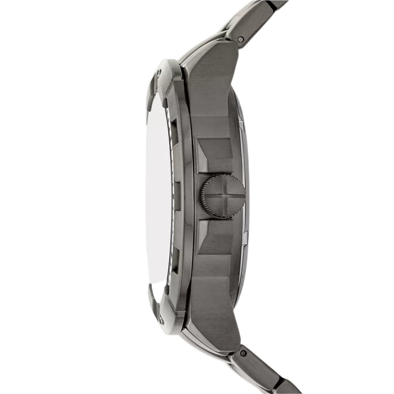 Fossil Bronson 黑色不锈钢表带和表盘男式手表 ME3217