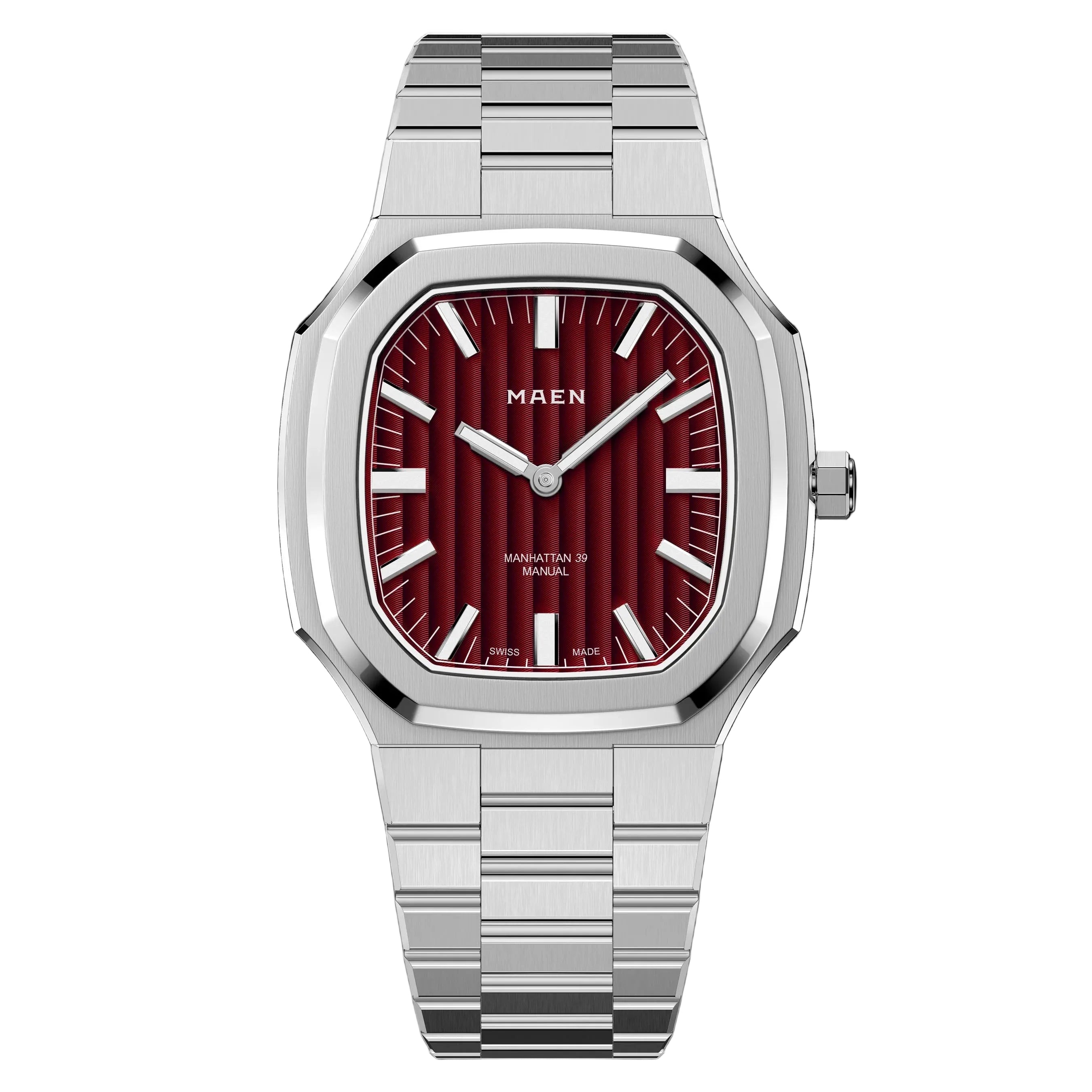 MAEN M4.1.4 Manhattan Garnet Red 39 Ultra-Thin No Date Watch
