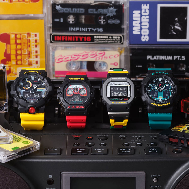 G-Shock 模拟数字 DUO Mixtape 绿色树脂表带手表 GA100MT-1A3