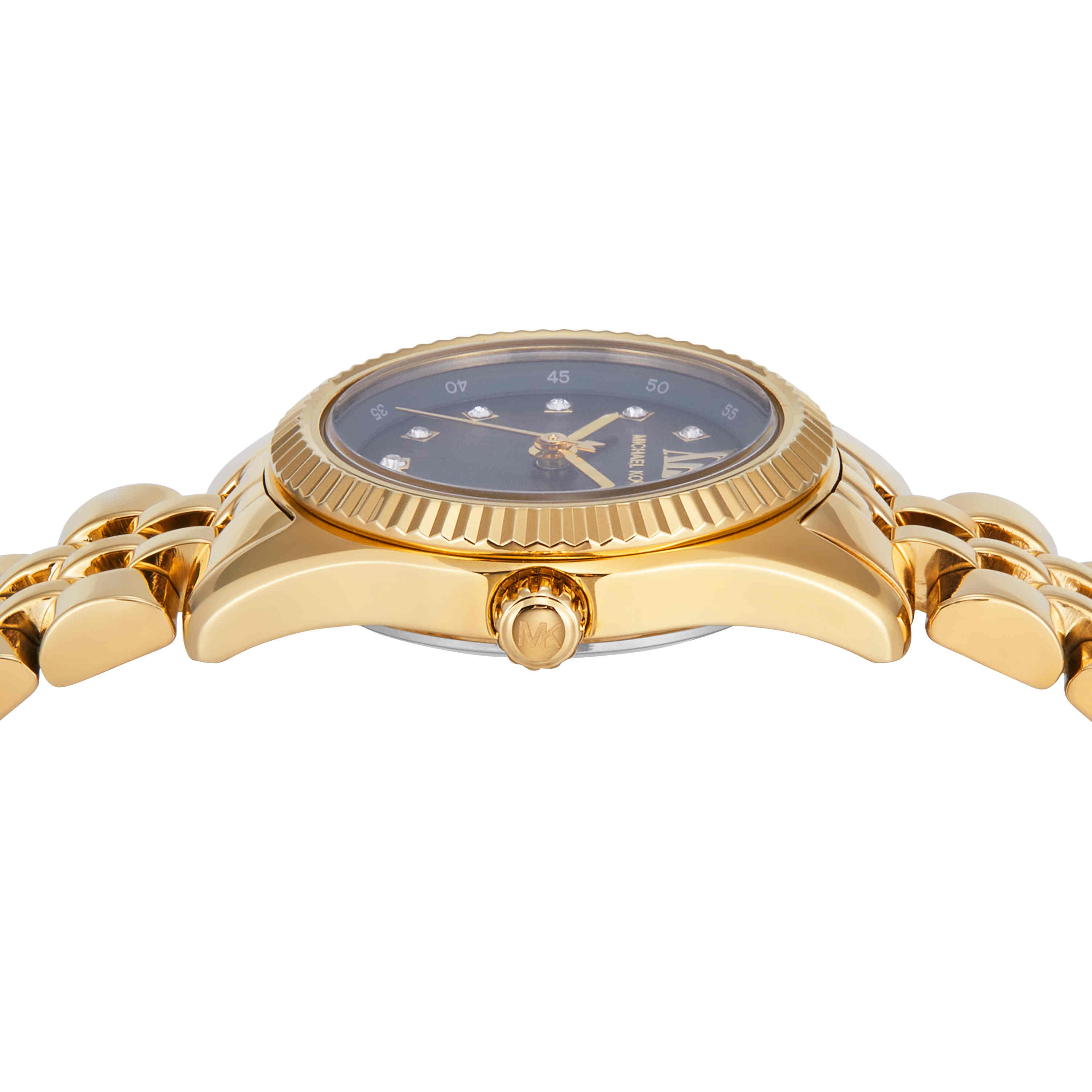 Michael Kors Petite Lexington Pavé Gold-Tone Watch MK4842