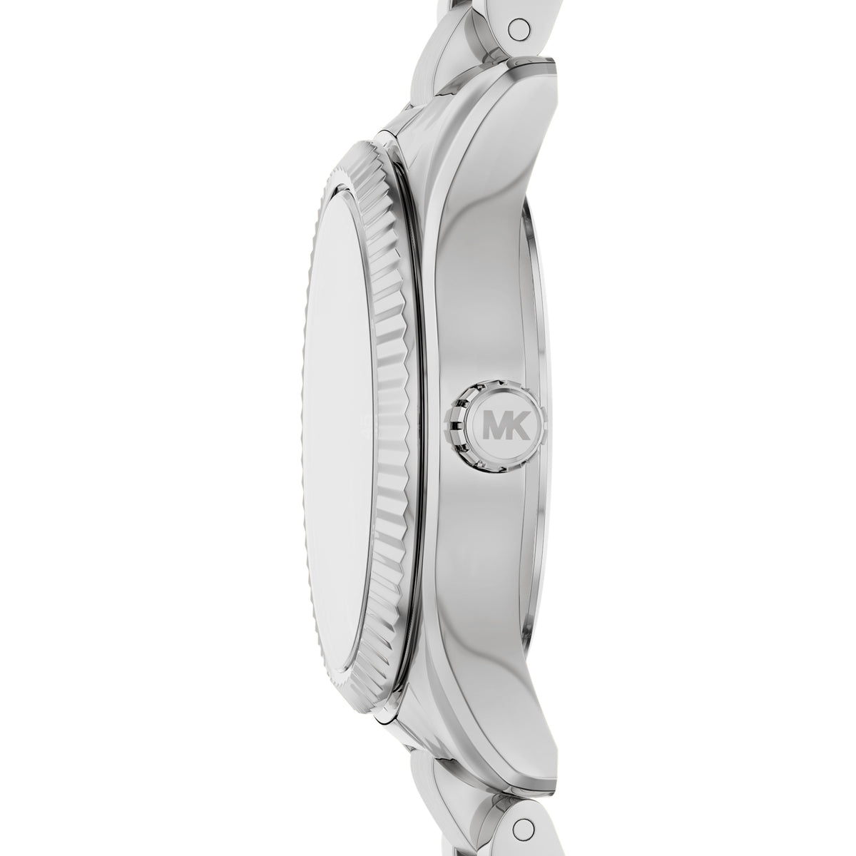 Michael Kors Petite Lexington Pave Pink Dial Silver Stainless Steel Watch MK4996