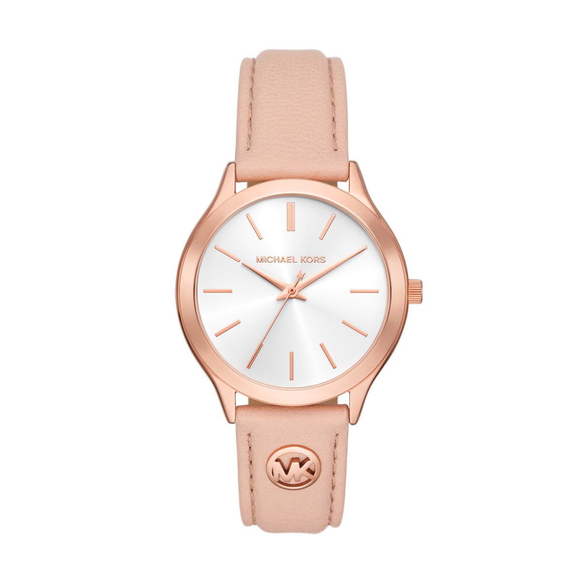 Michael Kors Slim Runway Pink Leather Watch MK7545