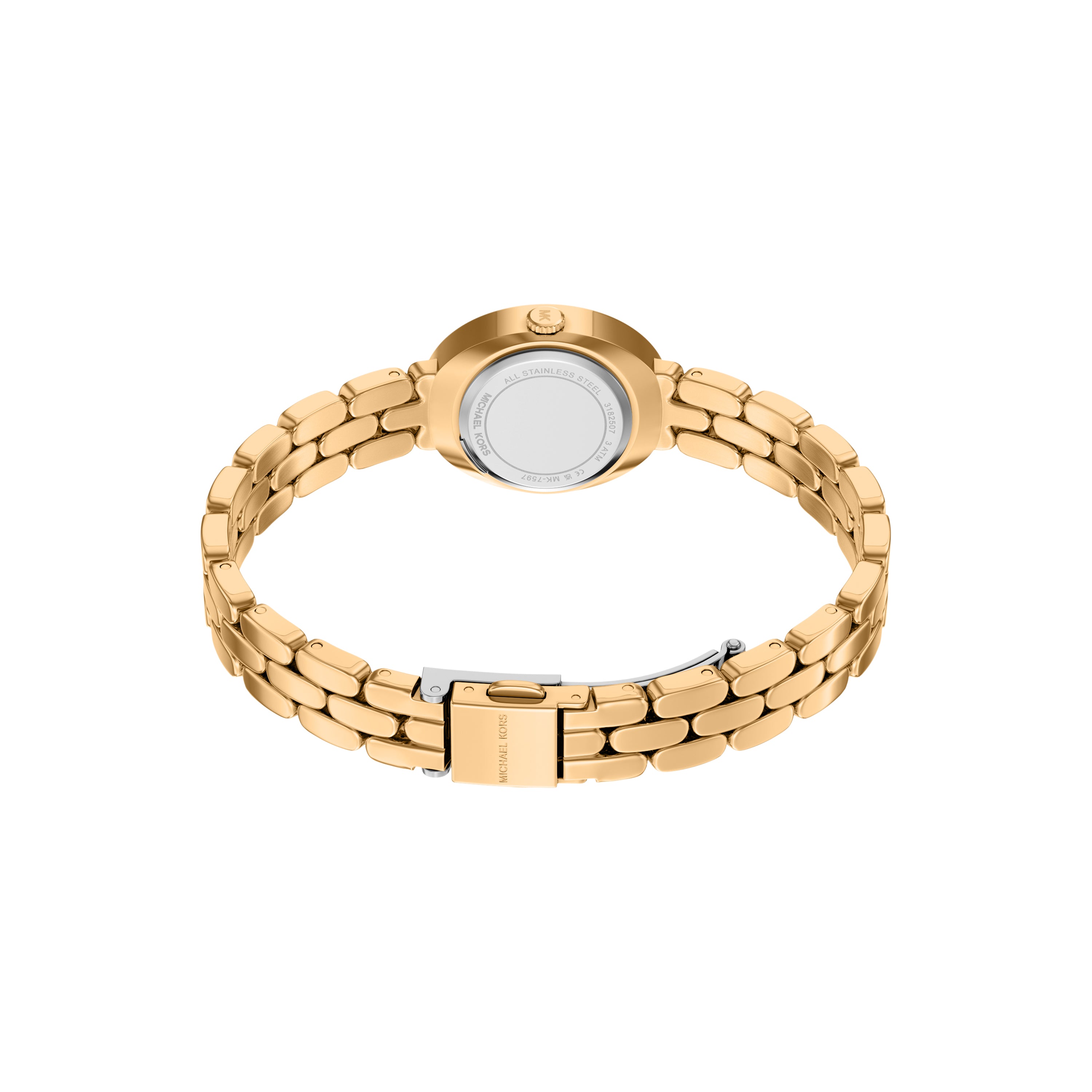 Michael Kors Maude Silver Dial Gold Stainless Steel Watch MK7596SET