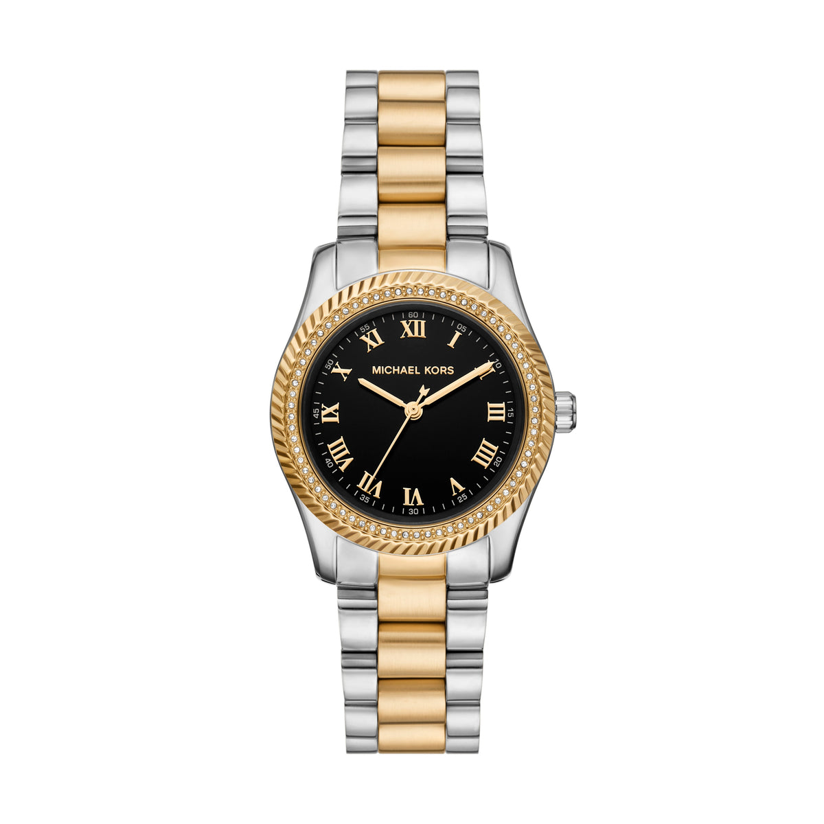 Michael Kors Mini Lexington Pave Two Tone Stainless Steel Watch MK7625